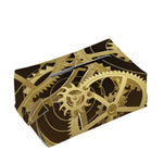 Steampunk Cogwheels Print Rectangle Tissue Box Cover