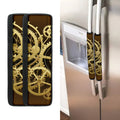 Steampunk Cogwheels Print Refrigerator Handle Covers