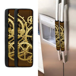 Steampunk Cogwheels Print Refrigerator Handle Covers