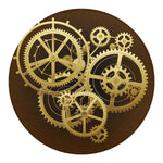 Steampunk Cogwheels Print Round Blanket