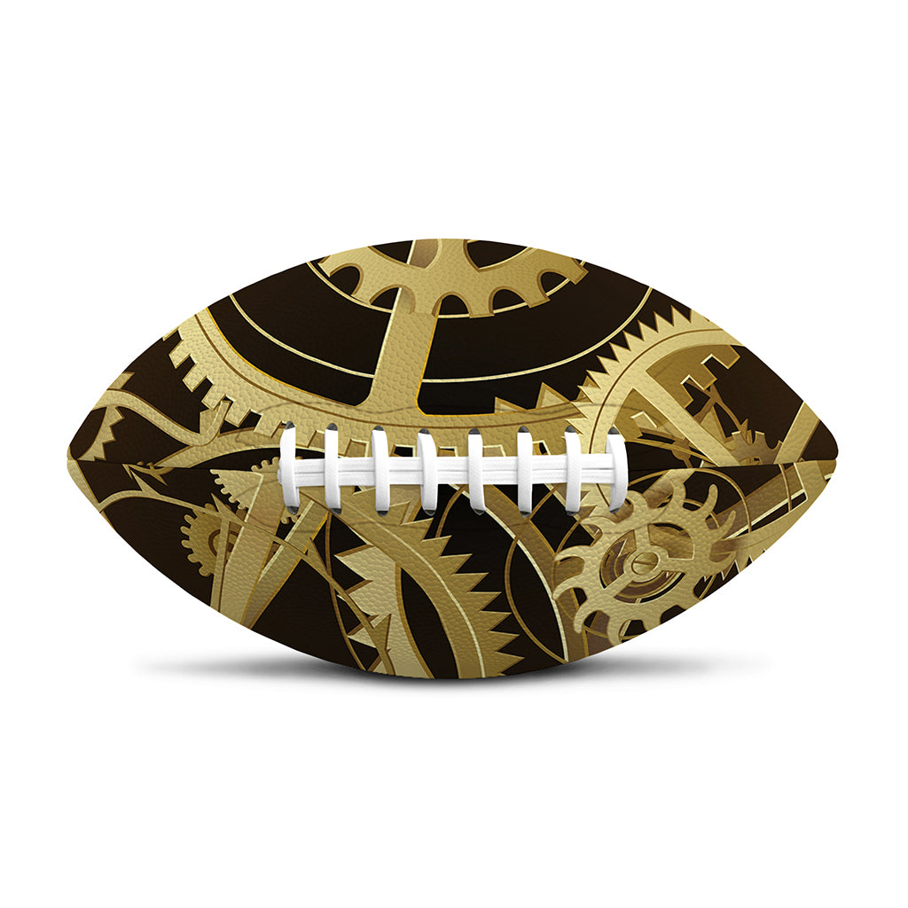 Steampunk Cogwheels Print Rugby Ball