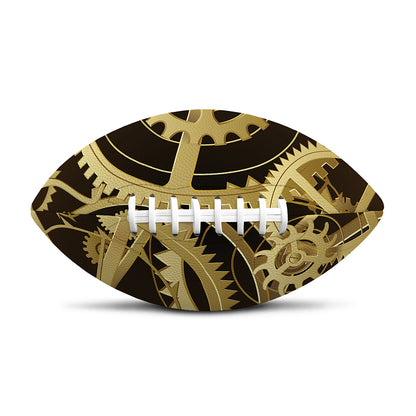 Steampunk Cogwheels Print Rugby Ball