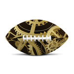 Steampunk Cogwheels Print Rugby Ball
