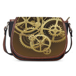 Steampunk Cogwheels Print Saddle Bag