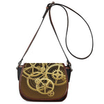 Steampunk Cogwheels Print Saddle Bag