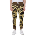 Steampunk Cogwheels Print Scuba Joggers