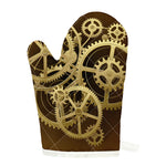 Steampunk Cogwheels Print Single Oven Mitt