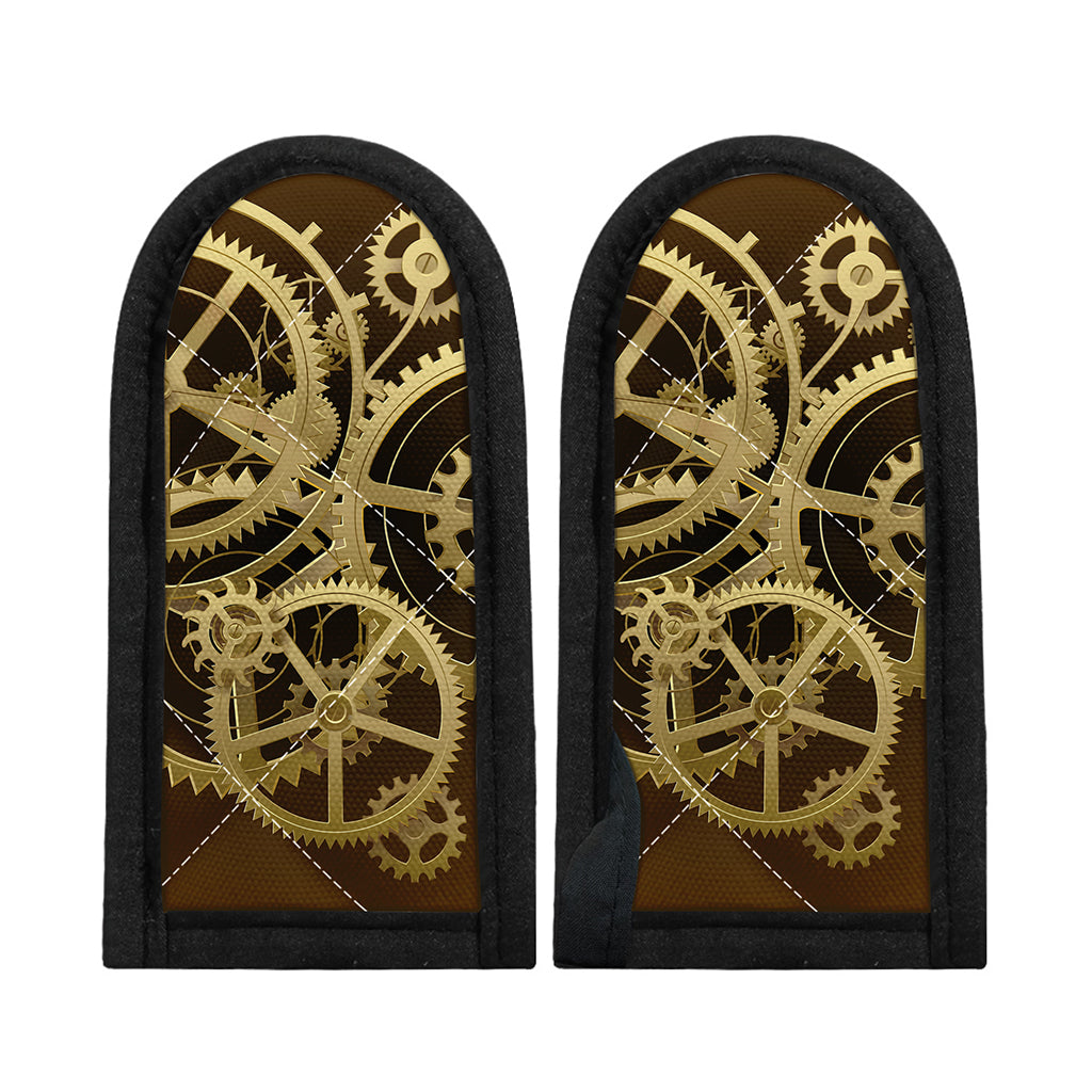 Steampunk Cogwheels Print Skillet Handle Cover