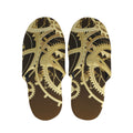 Steampunk Cogwheels Print Slippers