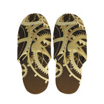 Steampunk Cogwheels Print Slippers