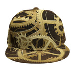 Steampunk Cogwheels Print Snapback Cap