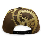 Steampunk Cogwheels Print Snapback Cap