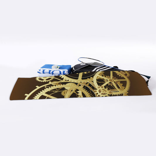 Steampunk Cogwheels Print Sports Towel