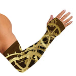 Steampunk Cogwheels Print Sun Protection Arm Sleeves