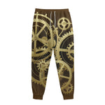Steampunk Cogwheels Print Sweatpants