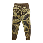 Steampunk Cogwheels Print Sweatpants