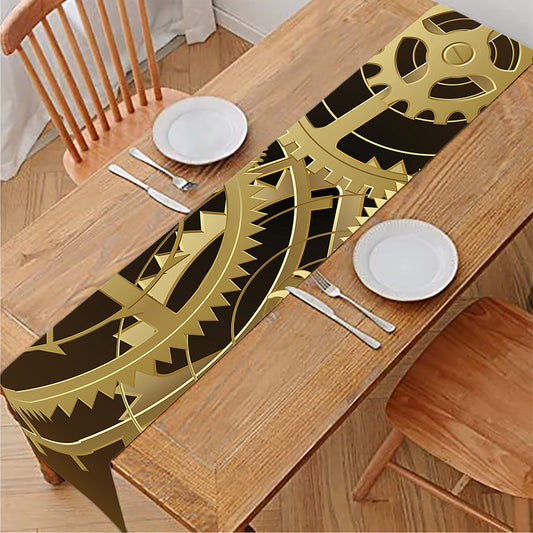 Steampunk Cogwheels Print Table Runner