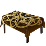 Steampunk Cogwheels Print Tablecloth