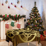 Steampunk Cogwheels Print Tablecloth