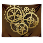 Steampunk Cogwheels Print Tapestry
