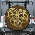 Steampunk Cogwheels Print Tire Cover