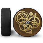Steampunk Cogwheels Print Tire Cover With Camera Hole