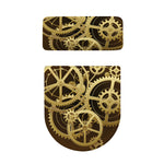 Steampunk Cogwheels Print Toilet Lid And Tank Cover Set