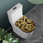 Steampunk Cogwheels Print Toilet Lid Cover