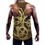 Steampunk Cogwheels Print Training Tank Top