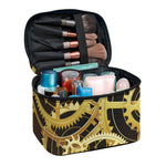 Steampunk Cogwheels Print Travel Makeup Bag