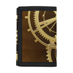 Steampunk Cogwheels Print Trifold Wallet