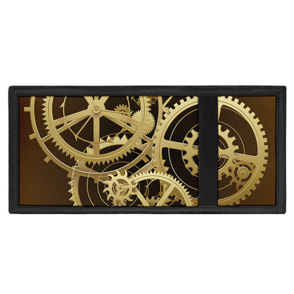 Steampunk Cogwheels Print Trifold Wallet