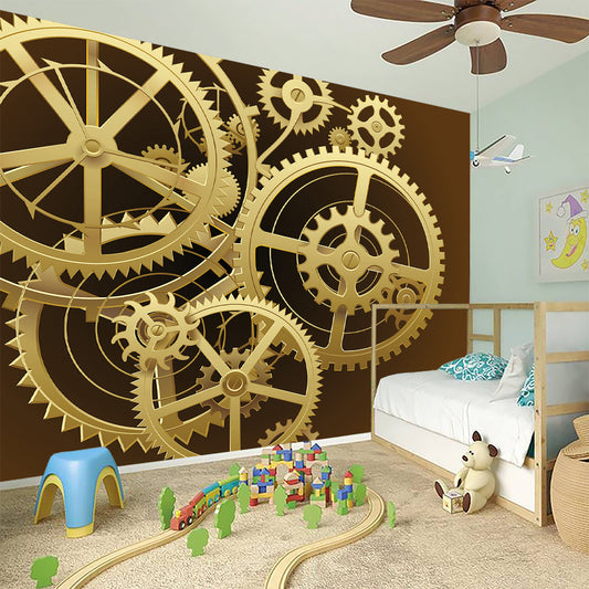 Steampunk Cogwheels Print Wall Sticker
