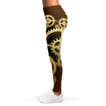 Steampunk Cogwheels Print Women's Leggings