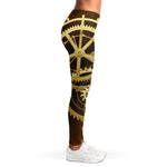 Steampunk Cogwheels Print Women's Leggings
