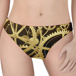 Steampunk Cogwheels Print Women's Thong