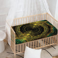 Steampunk Fractal Print Baby Crib Sheet