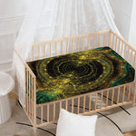 Steampunk Fractal Print Baby Crib Sheet