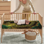 Steampunk Fractal Print Baby Crib Sheet
