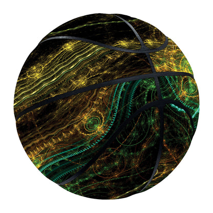 Steampunk Fractal Print Basketball