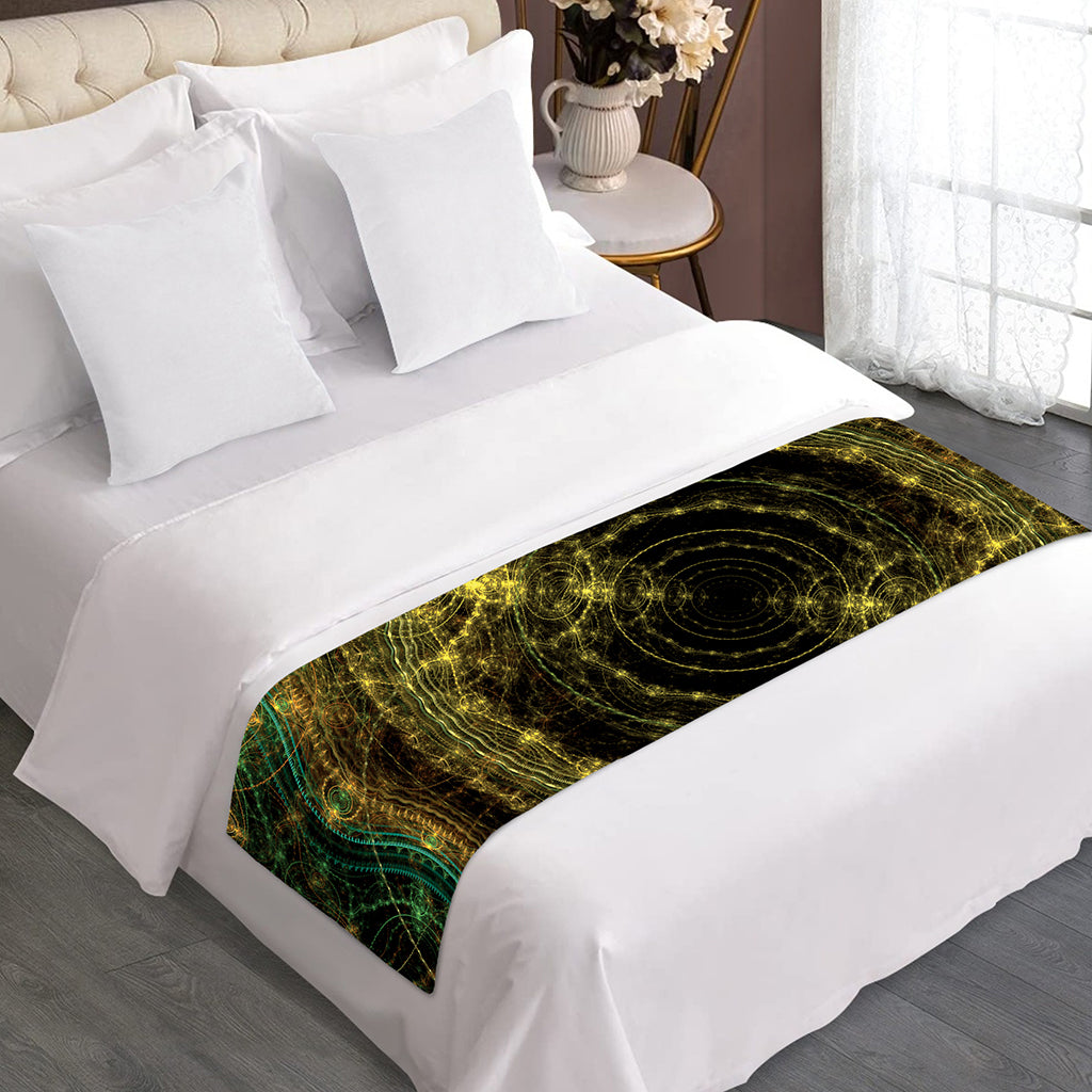 Steampunk Fractal Print Bed Runner