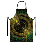 Steampunk Fractal Print Bib Apron With Pocket