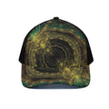 Steampunk Fractal Print Black Mesh Trucker Hat