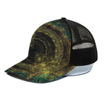 Steampunk Fractal Print Black Mesh Trucker Cap