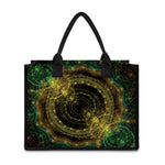 Steampunk Fractal Print Canvas Tote Bag