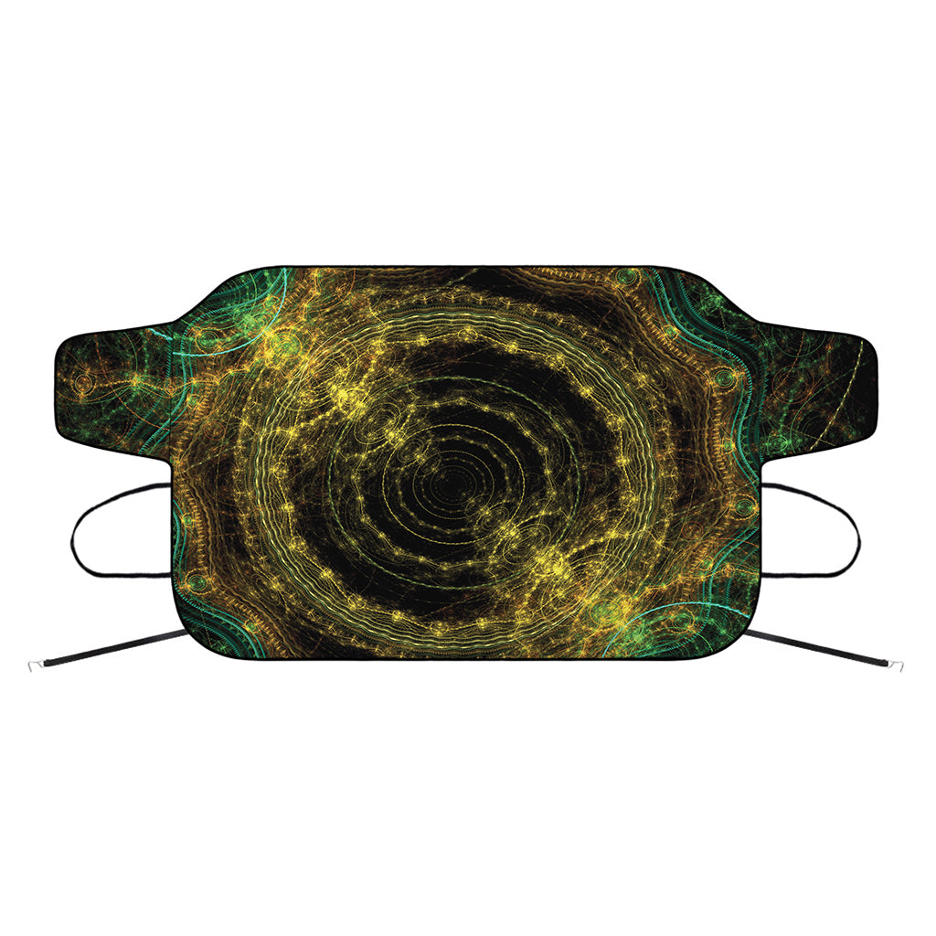 Steampunk Fractal Print Car Windshield Snow Cover