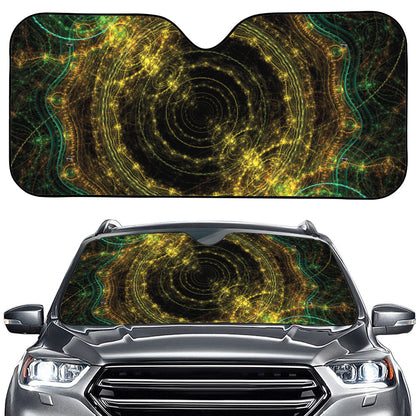 Steampunk Fractal Print Car Windshield Sun Shade