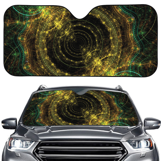 Steampunk Fractal Print Car Windshield Sun Shade