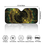 Steampunk Fractal Print Car Windshield Sun Shade