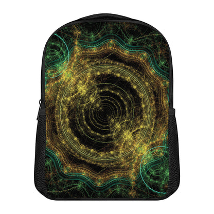 Steampunk Fractal Print Casual Backpack